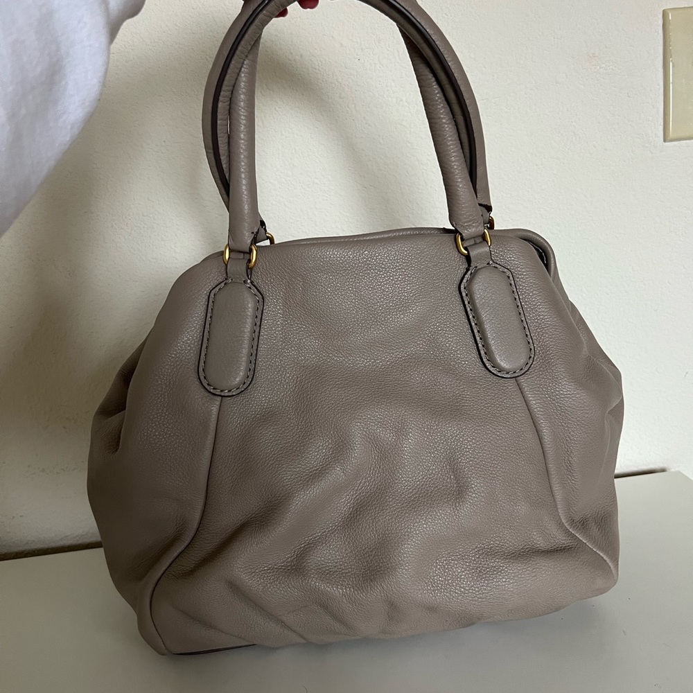 Marc Jacobs Classic Q Fran Leather Hobo shoulder hand bag in cement gray - Picture 6 of 14
